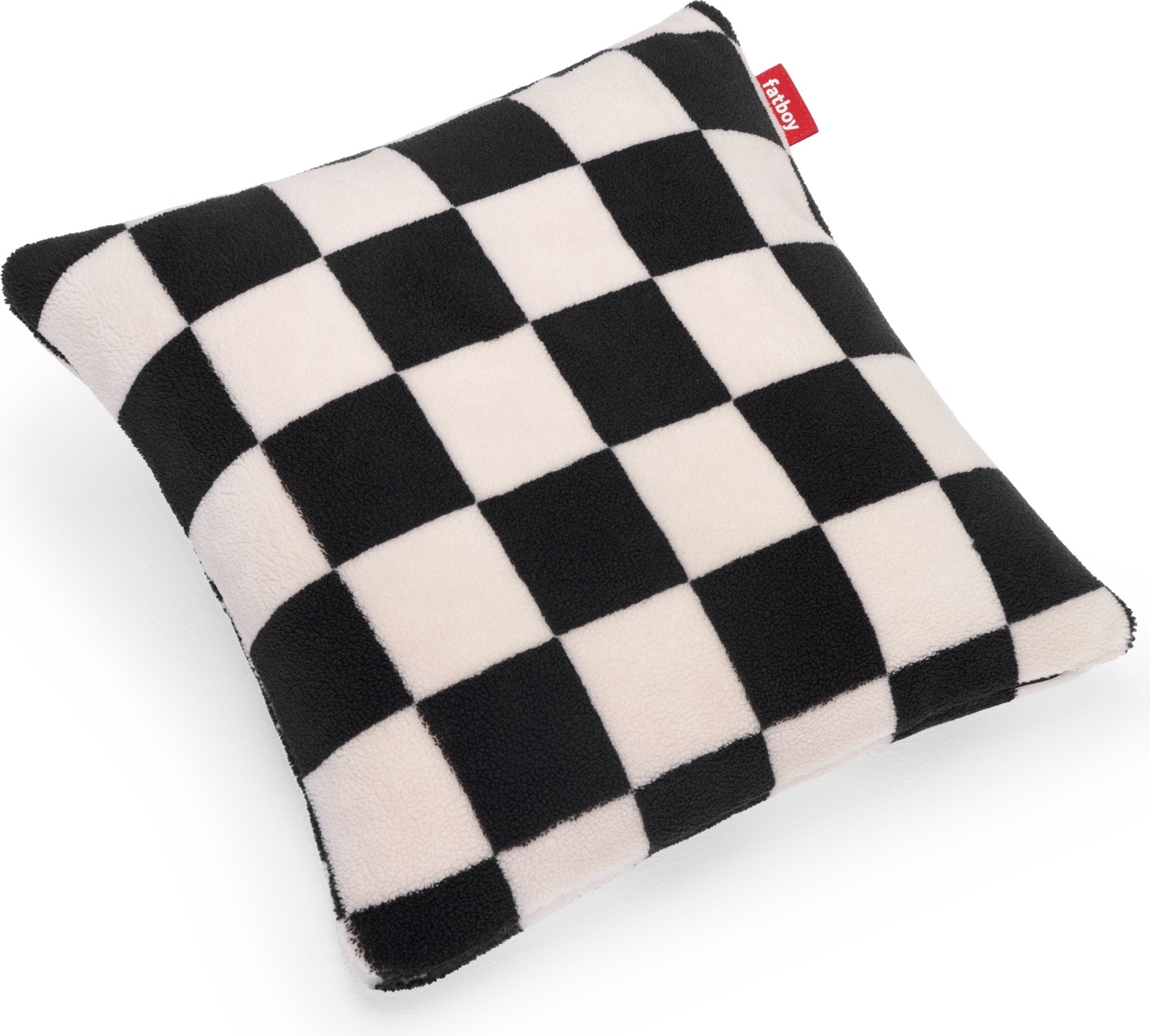 Poduszka dekoracyjna Teddy Chess 50 x 50 cm czarno-biała
