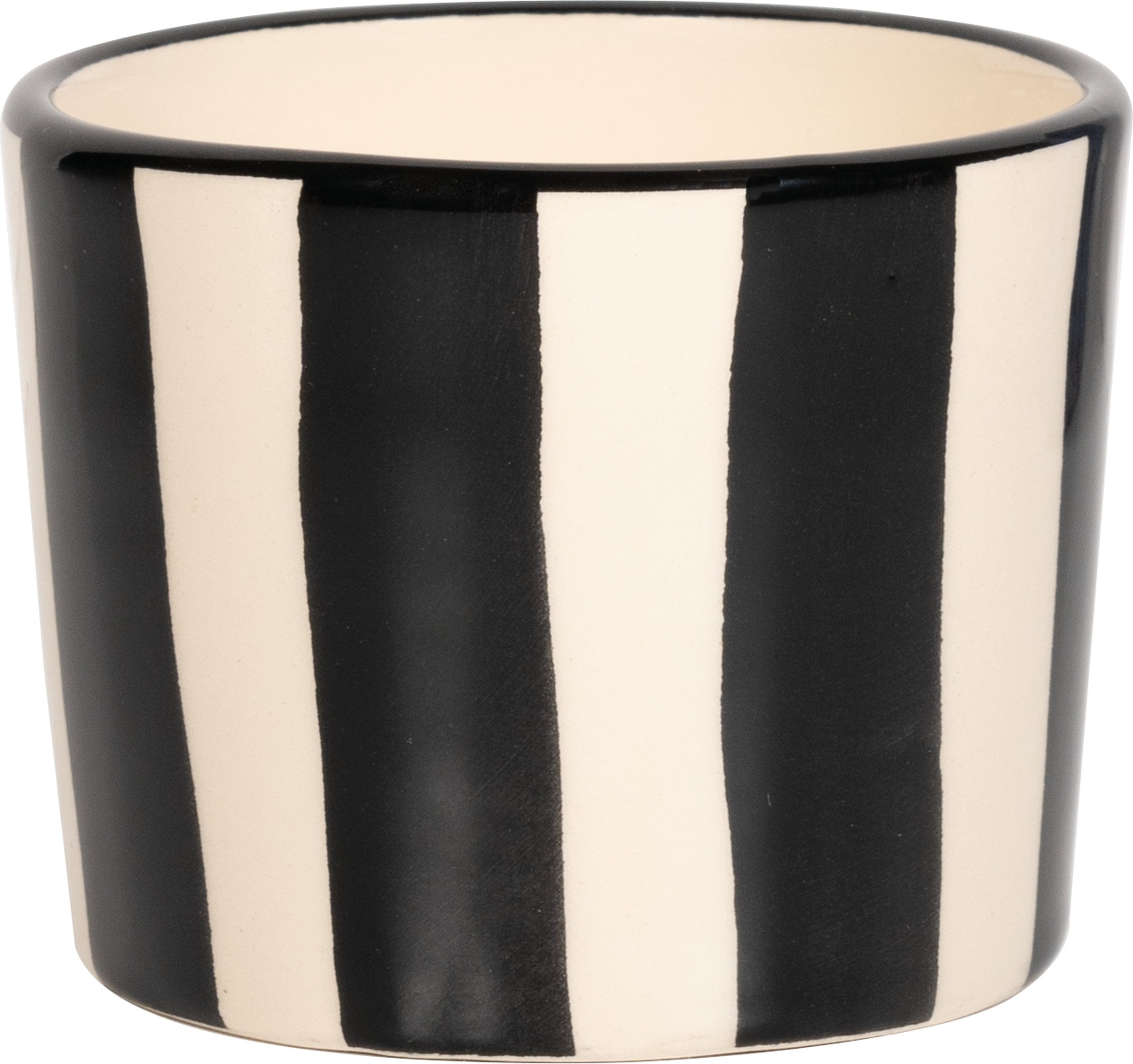 Kubek Lido Righe w paski 230 ml czarny