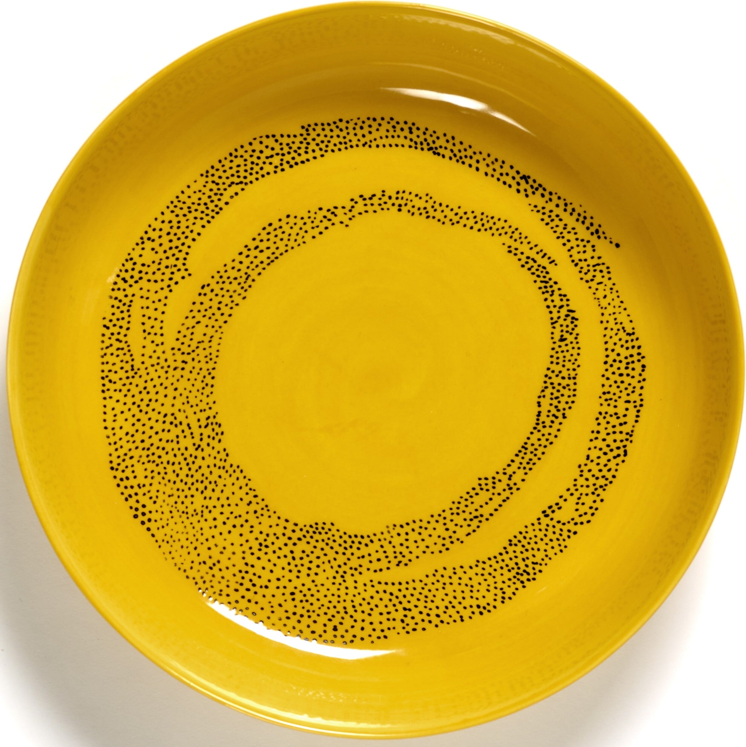 Talerze głębokie Feast 22 cm żółto-czarne 2 szt.
