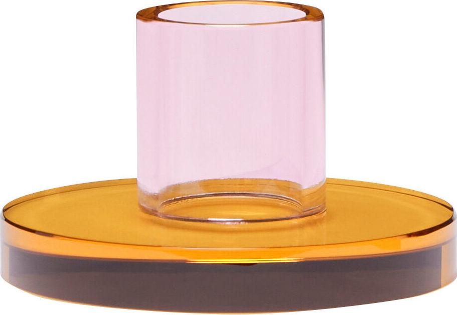 Świecznik na klasyczną świecę Astra różowo-pomarańczowy