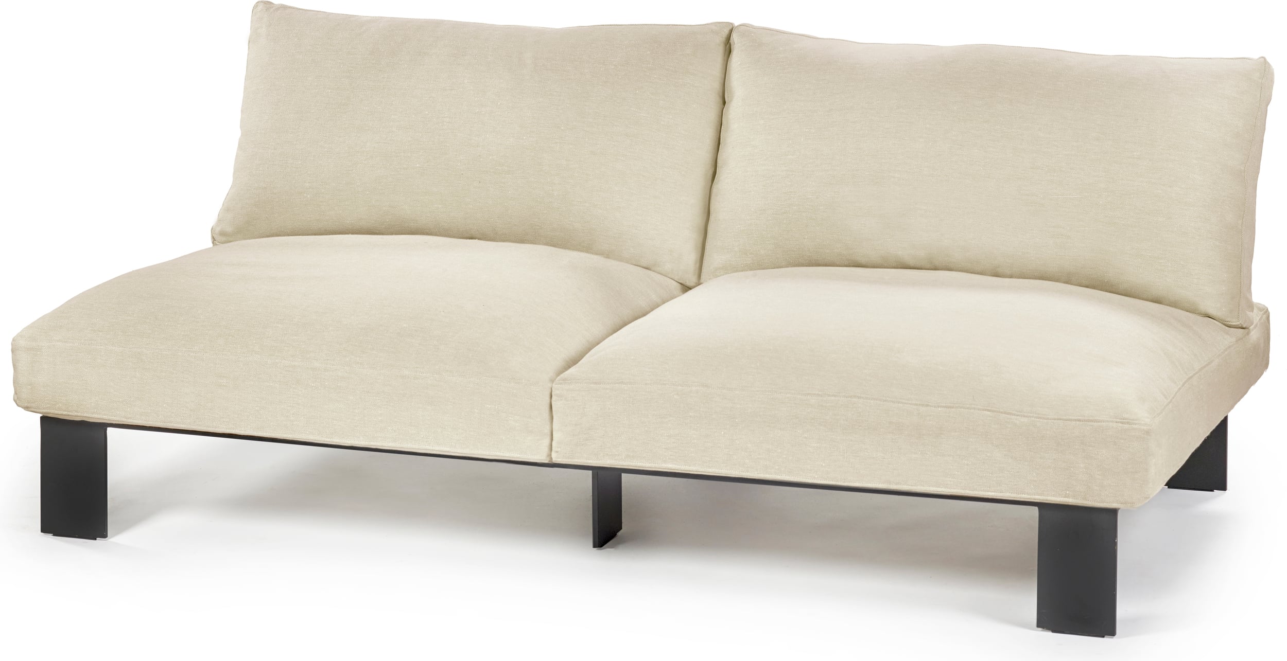 Sofa modułowa ogrodowa dwuosobowa Serax 182 cm kredowa