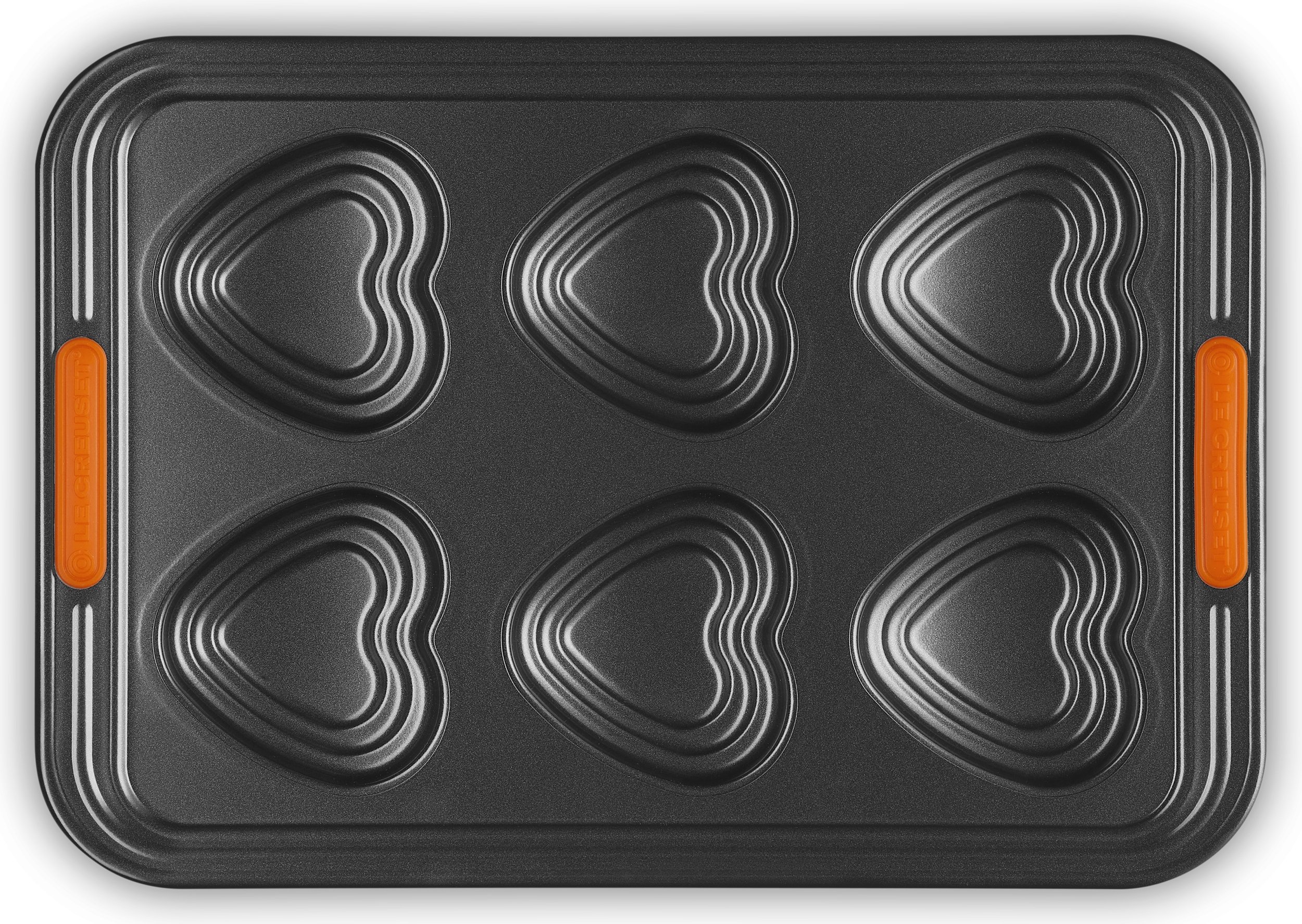 Forma do 6 muffinów Heart z nieprzywierającą powłoką