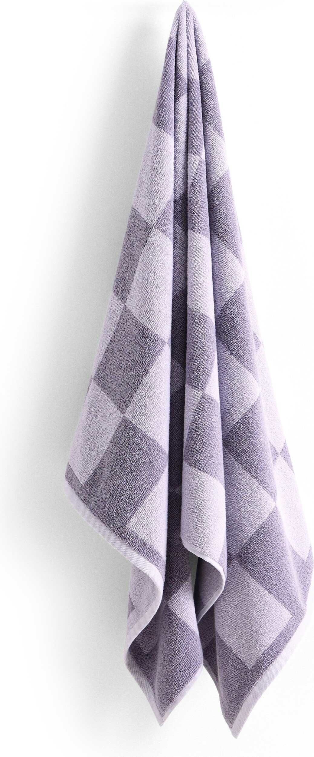 Ręcznik Check Organic 70 x 136 cm lawendowy