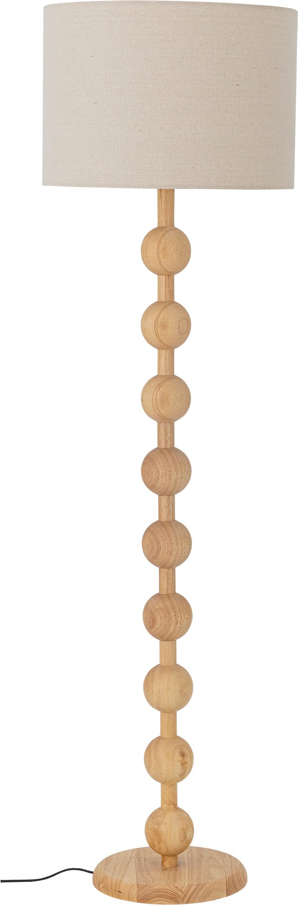 Lampa podłogowa Giacoma 154 cm biała z drewna kauczukowego