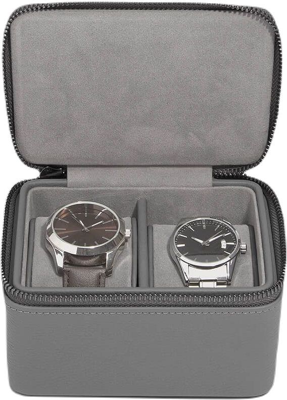 Pudełko na zegarki podróżne Stackers Pebble dwukomorowe ciemnoszare