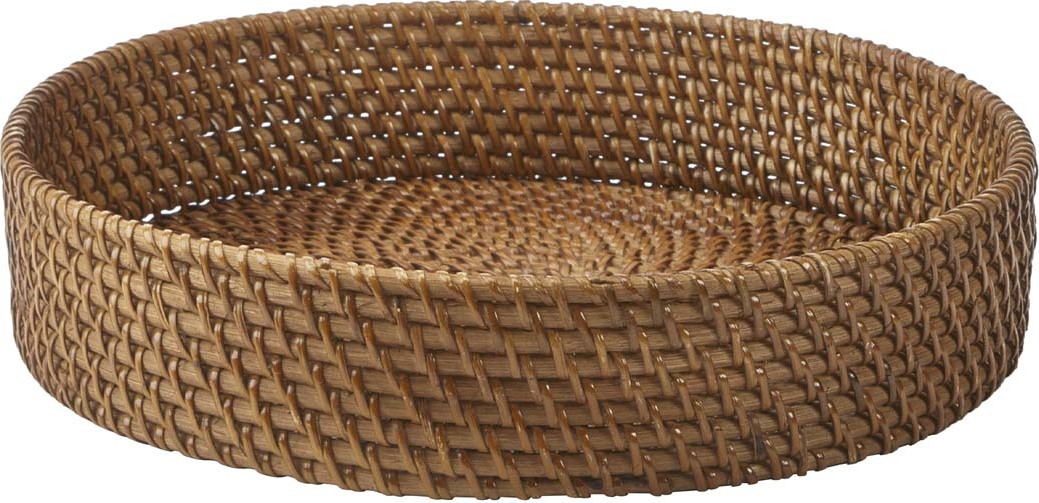 Taca dekoracyjna Cino okrągła jasnobrązowa