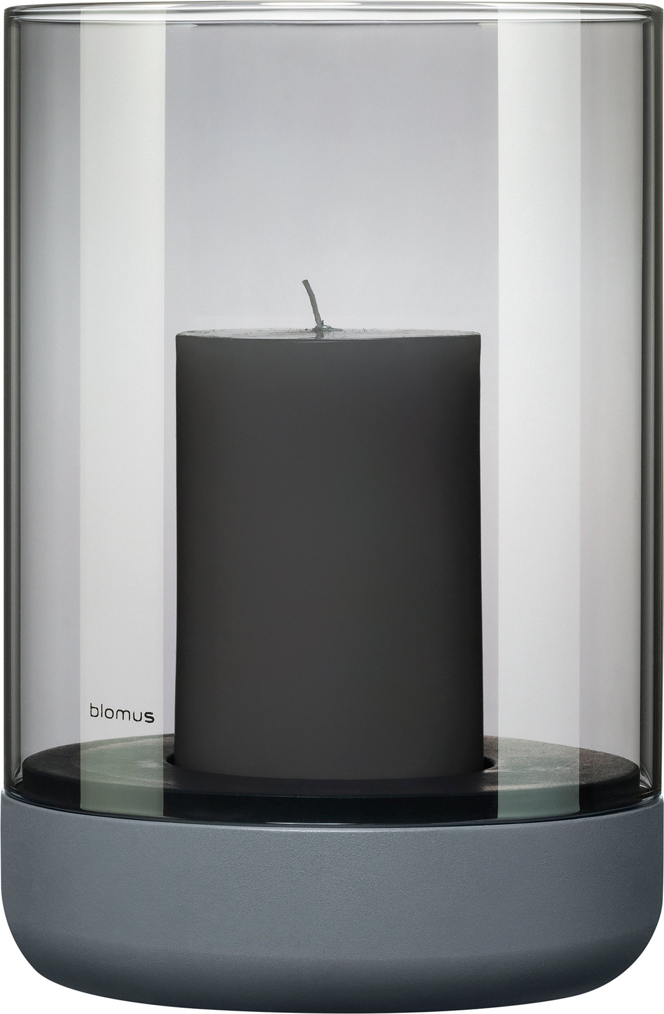 Lampion Calma 22 cm stalowa szarość