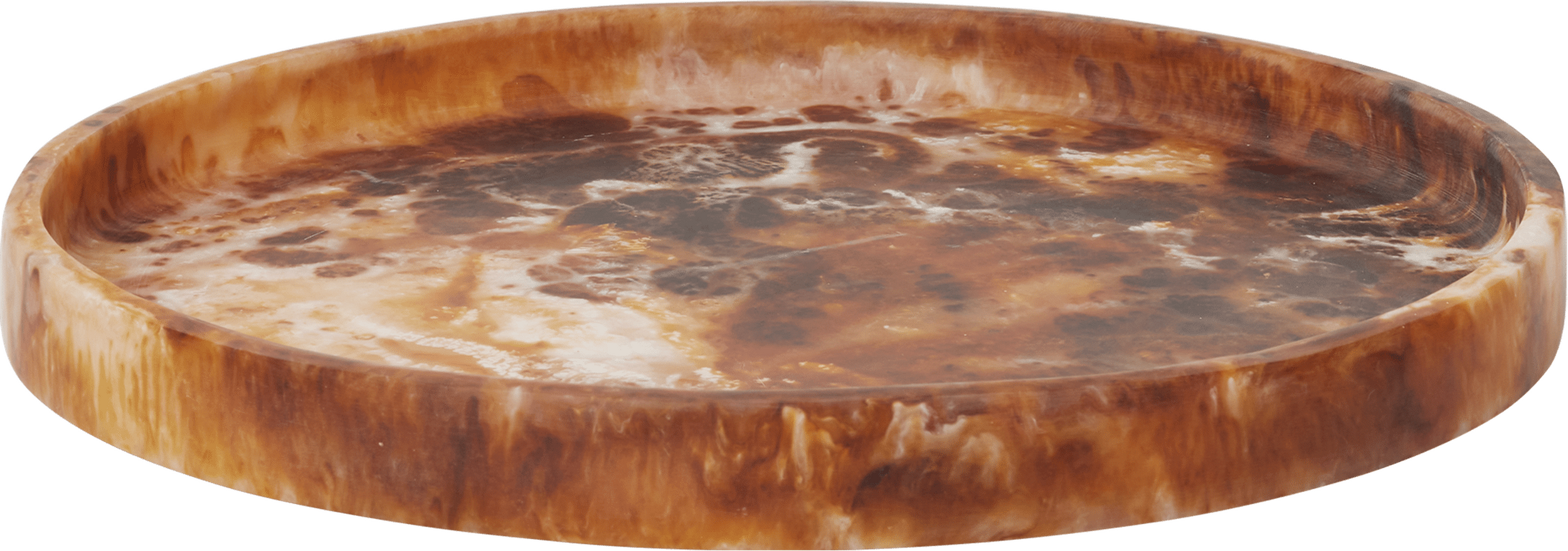 Taca dekoracyjna Mist okrągła 30 cm brązowa