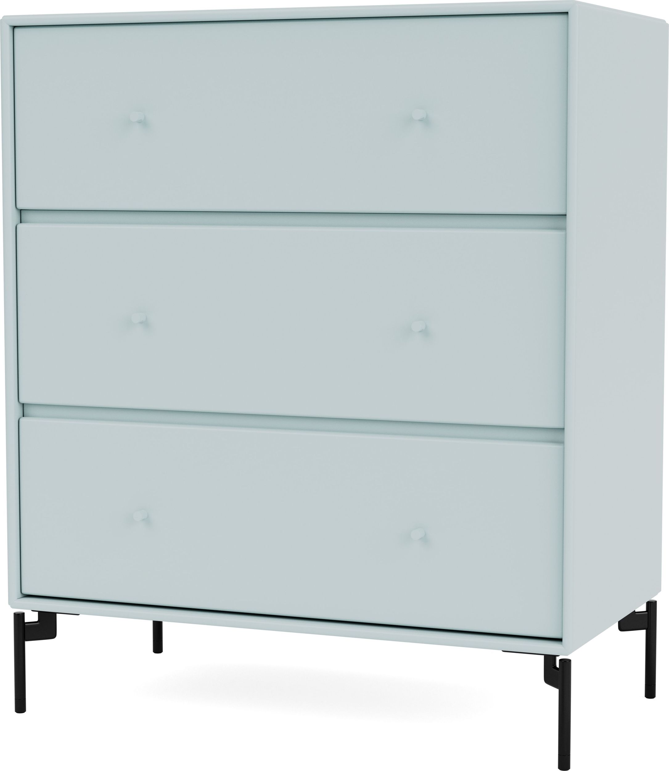 Komoda Carry jasnobłękitna na czarnych nogach