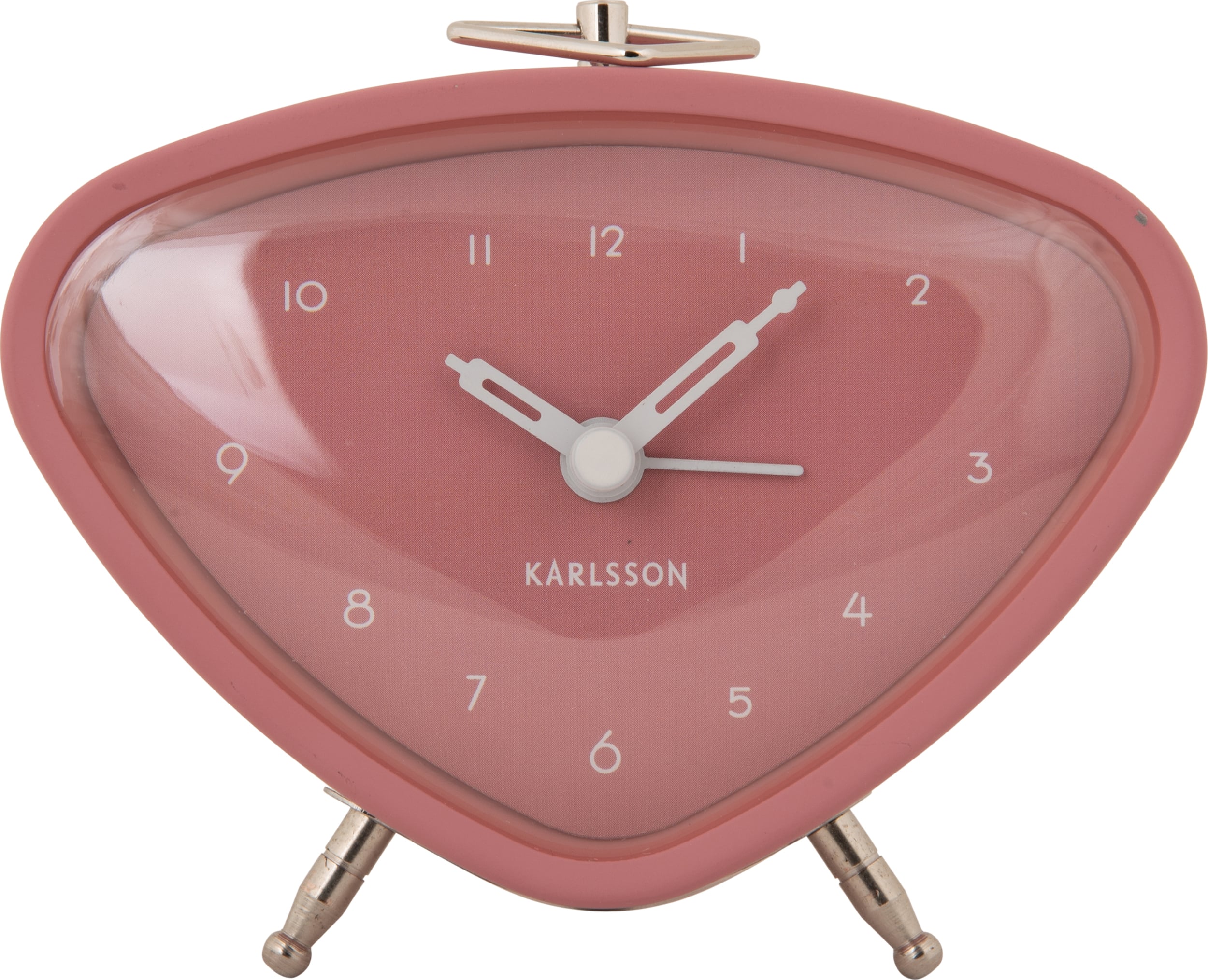 Budzik Triangle różowy z uchwytem