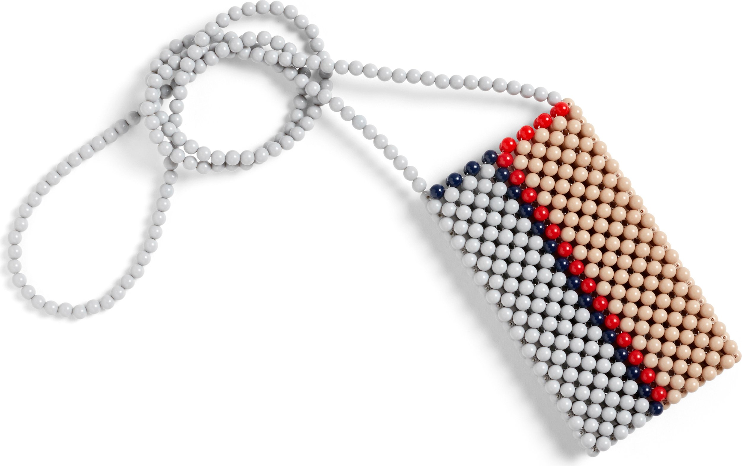 Etui na telefon Perla biało-beżowo-czerwono-niebieskie