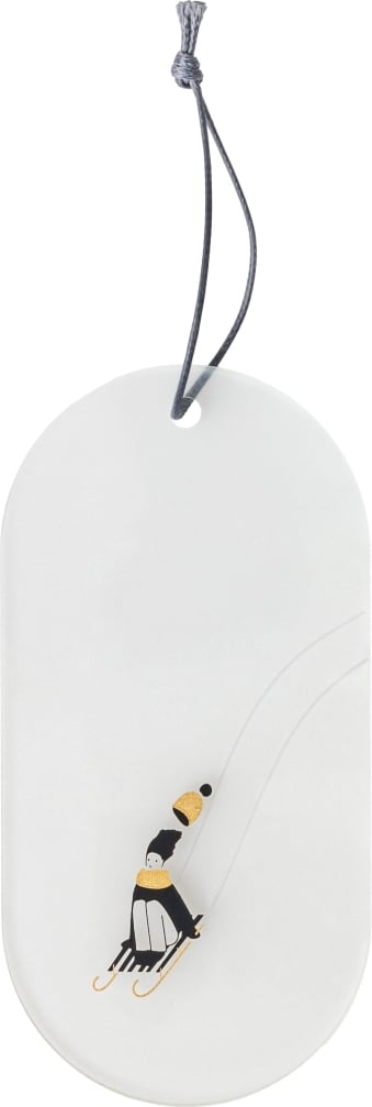 Zawieszka świąteczna Snowy Day Golden Skates 6 x 12 cm