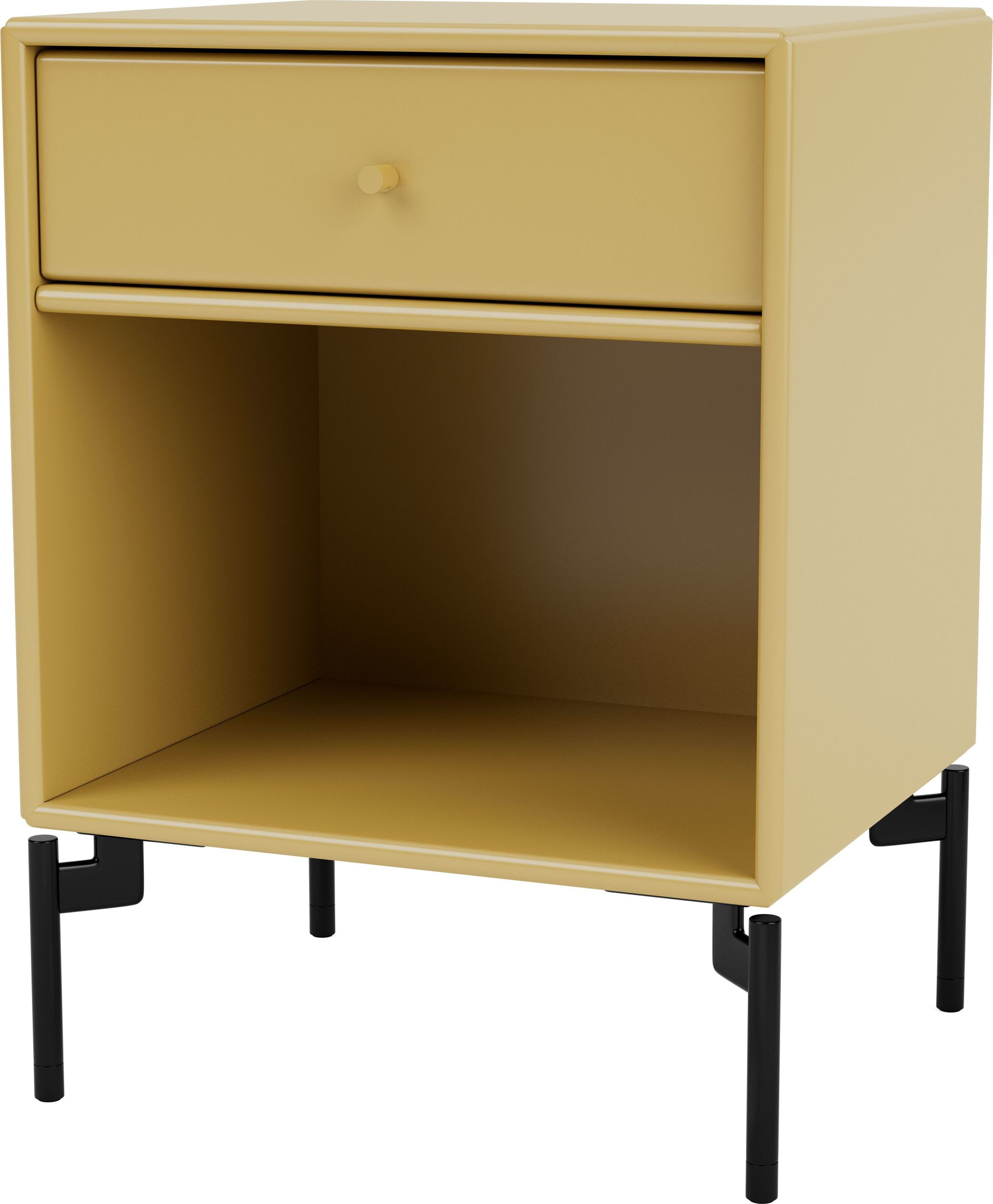 Szafka nocna Dream musztardowa na czarnych nogach