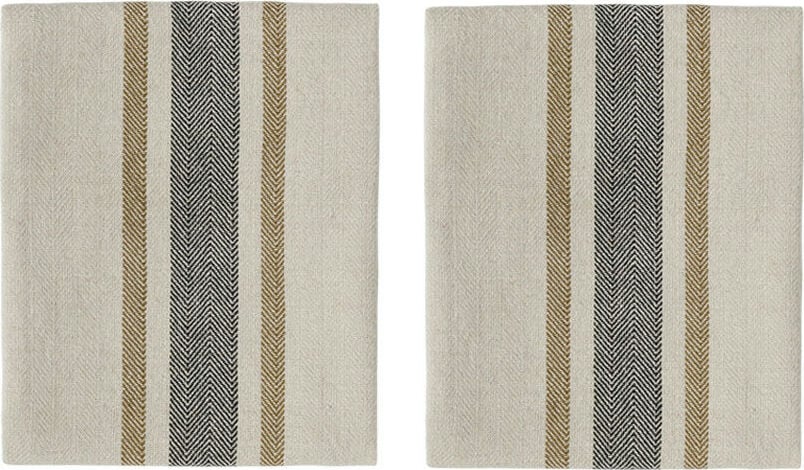Serwetki materiałowe Linu 45 x 45 cm beżowo-szare 2 szt.