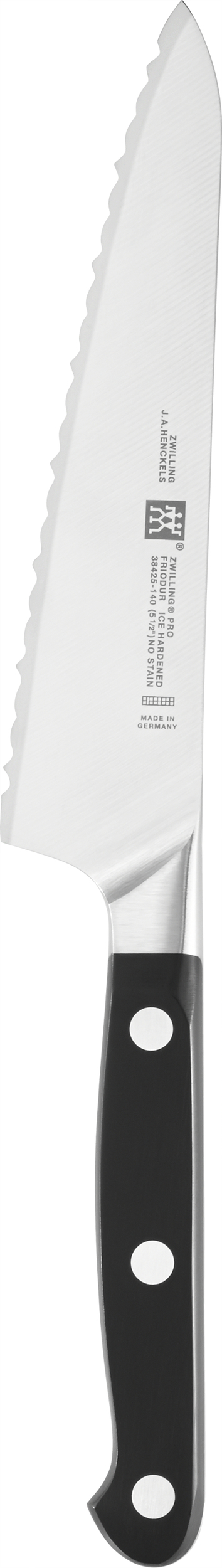 Nóż szefa kuchni z ząbkami Zwilling Pro kompaktowy 14 cm