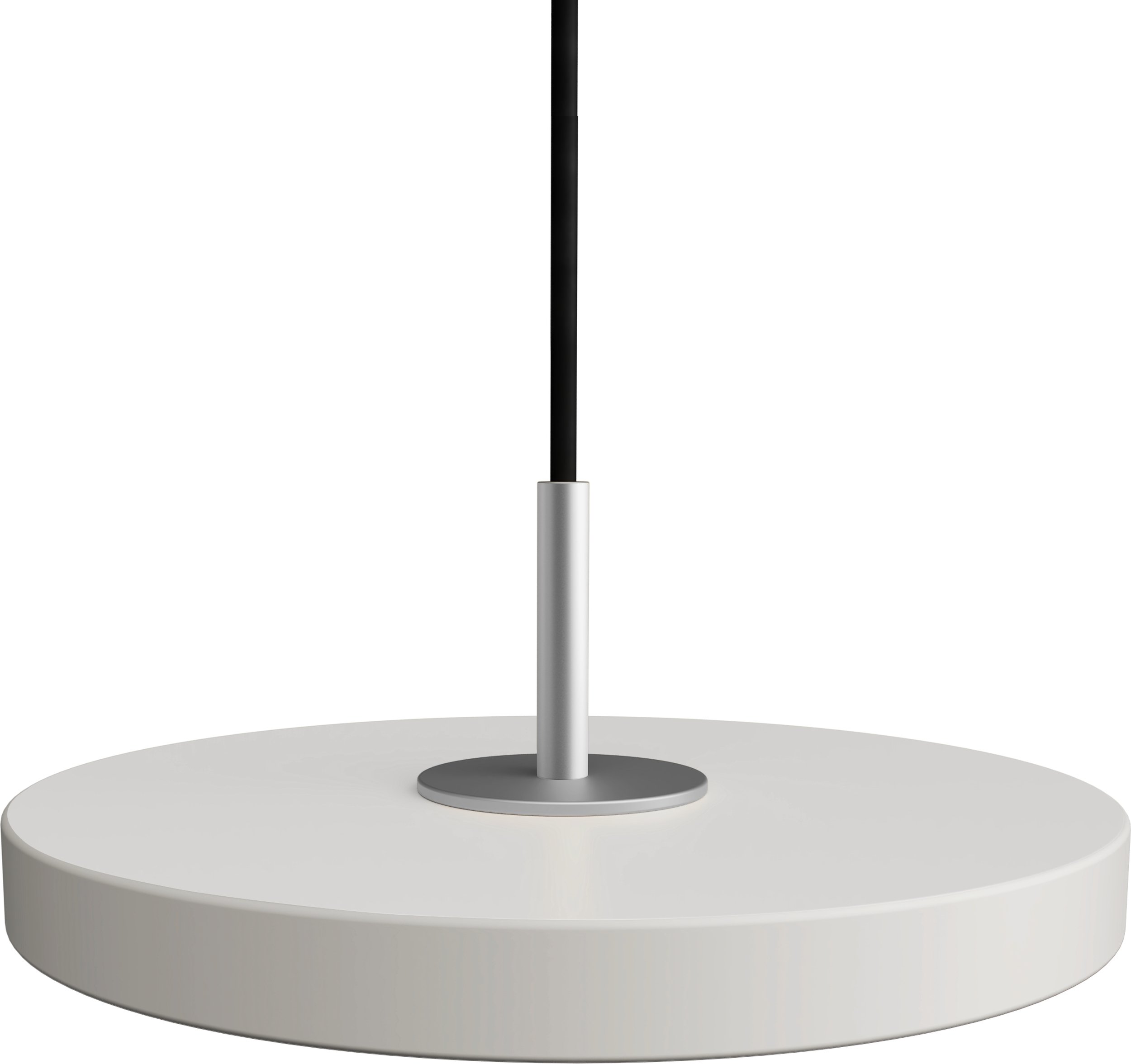 Lampa wisząca Asteria Micro jasnoszara ze srebrnym mocowaniem