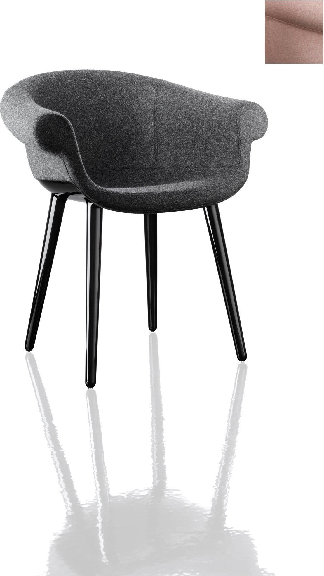 Krzesło Cyborg Lord rama czarna siedzisko różowe