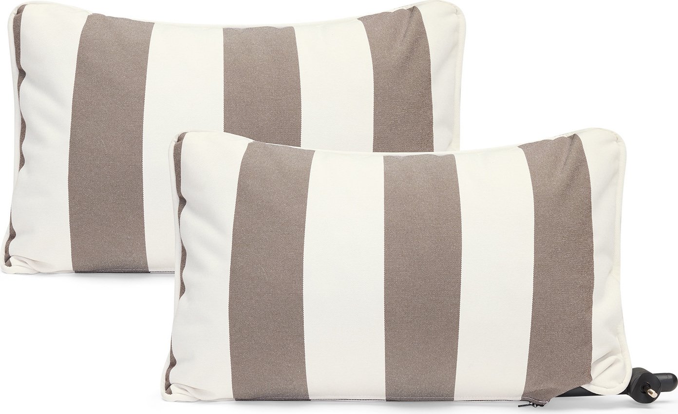 Podłokietniki do sofy Paletti w paski brązowo-beżowe 2 szt.