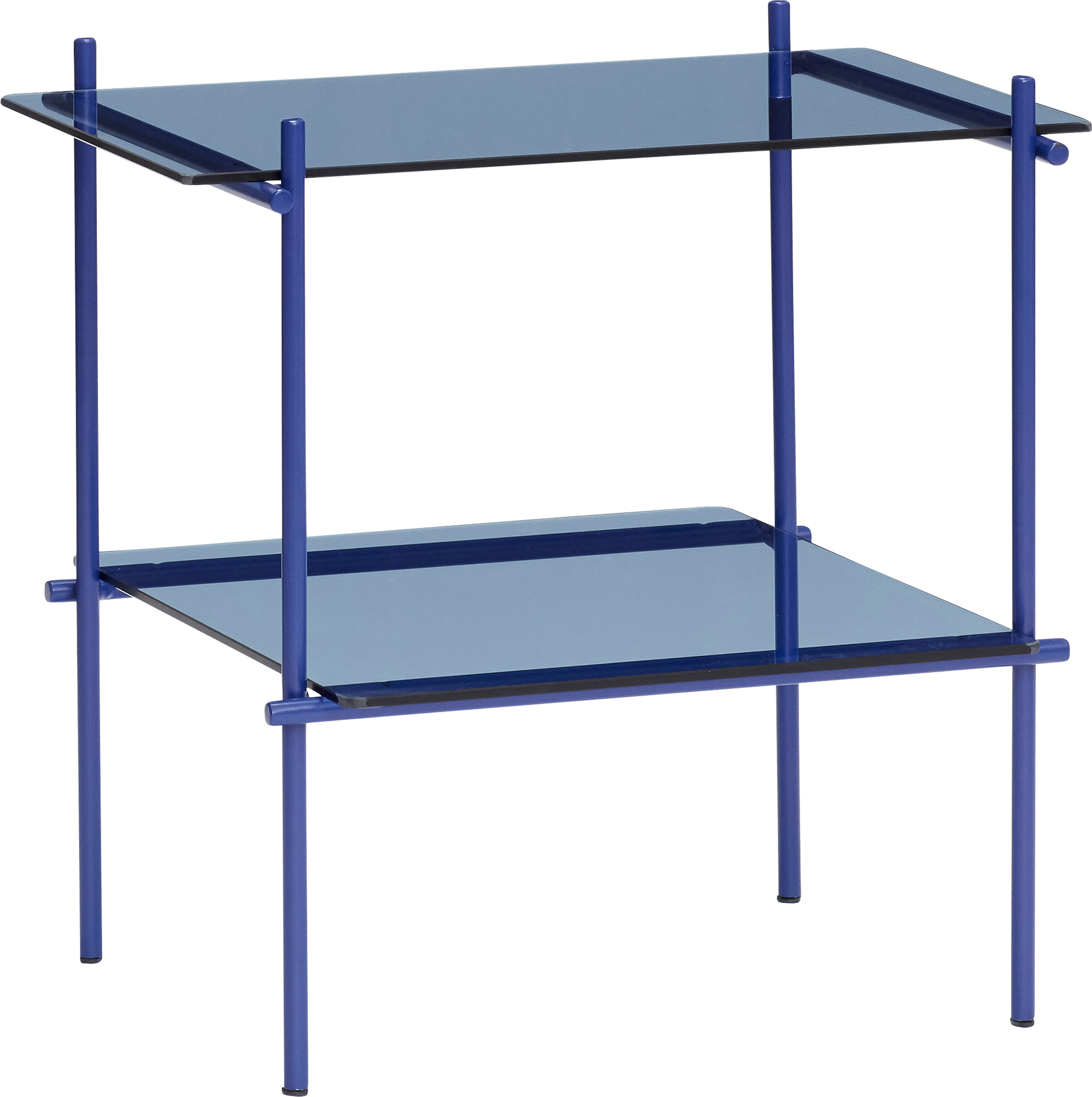 Stolik kawowy Hübsch kwadratowy niebieski