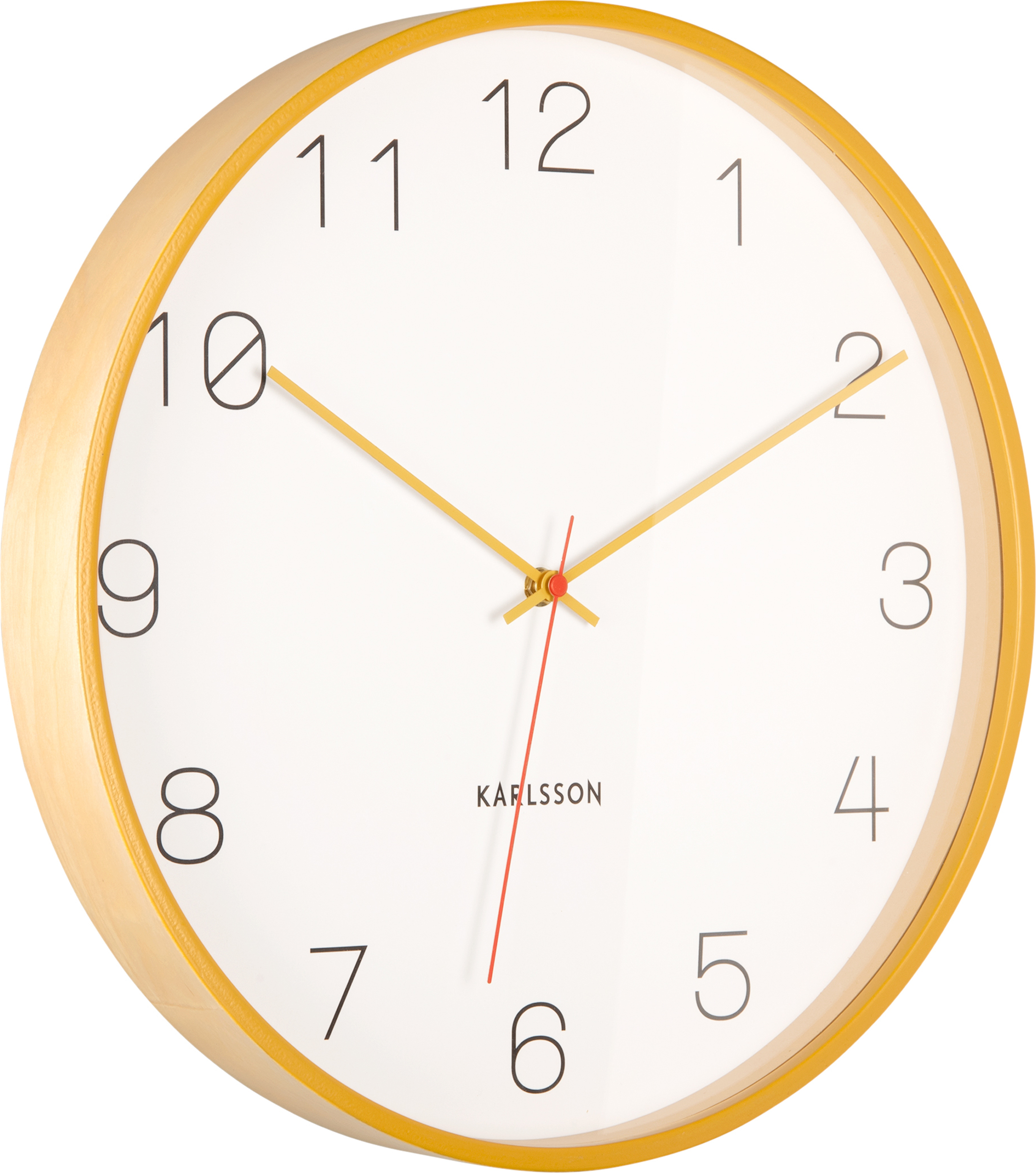 Zegar ścienny Joy biało-żółty