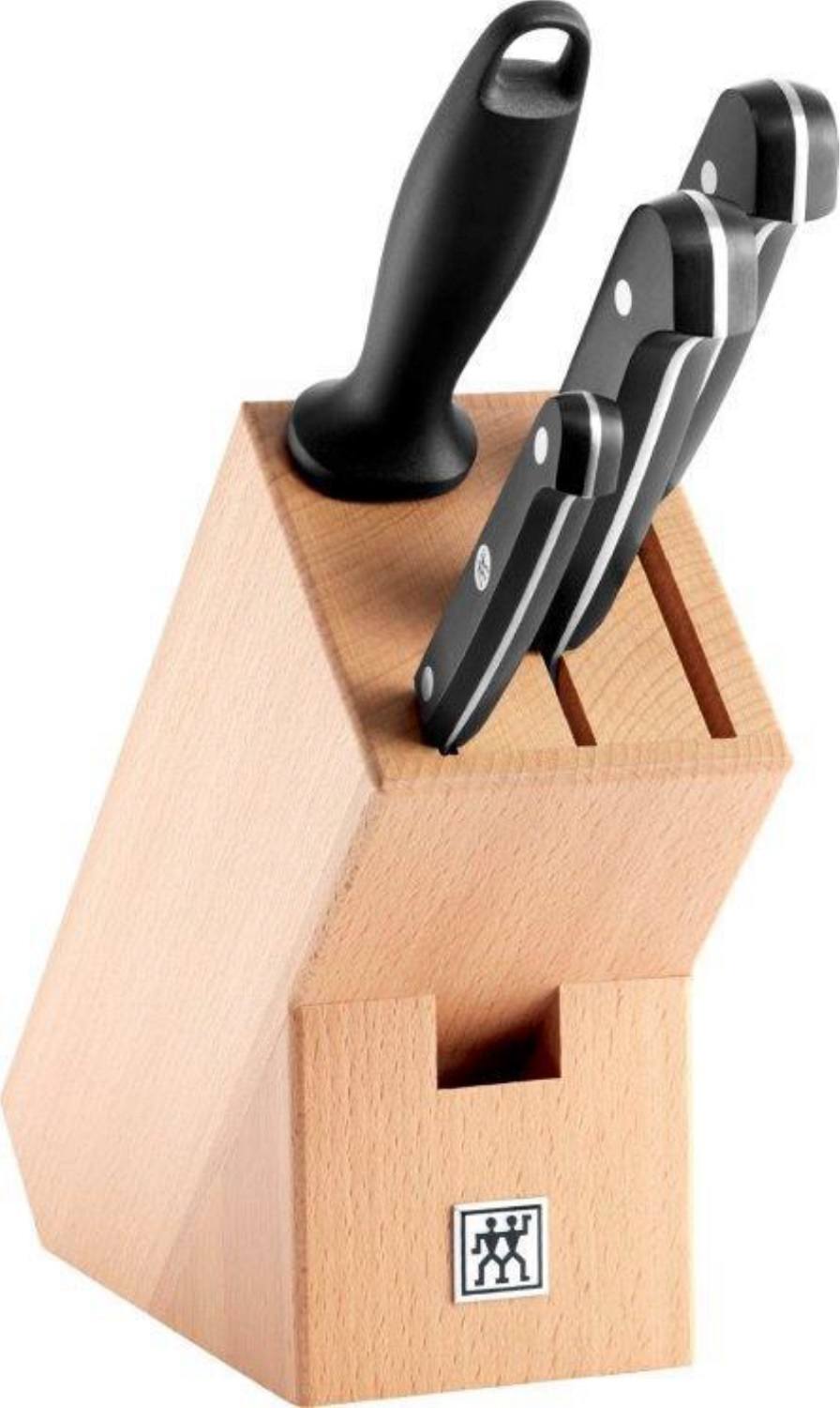 Blok z 3 nożami i ostrzałką Gourmet