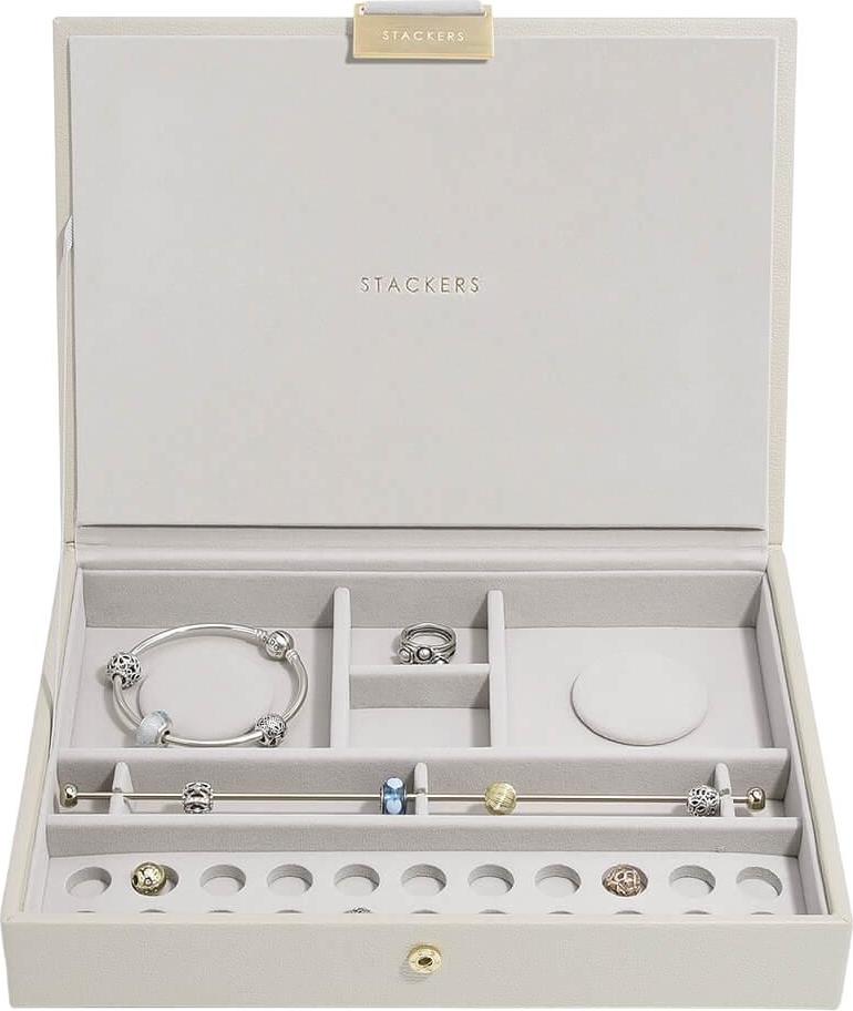 Pudełko na charmsy Stackers classic jasnobeżowe z pokrywką