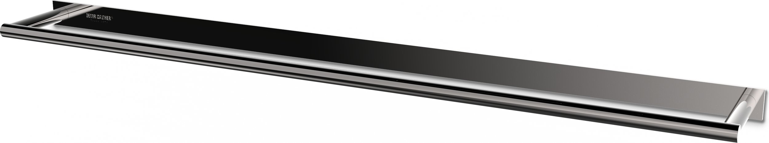 Wieszak reling na ręczniki Mikado Frame 61 cm chrom-czarny z powłoką PVD