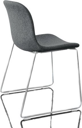 Krzesło Troy tapicerowane chromowana rama szare melanż