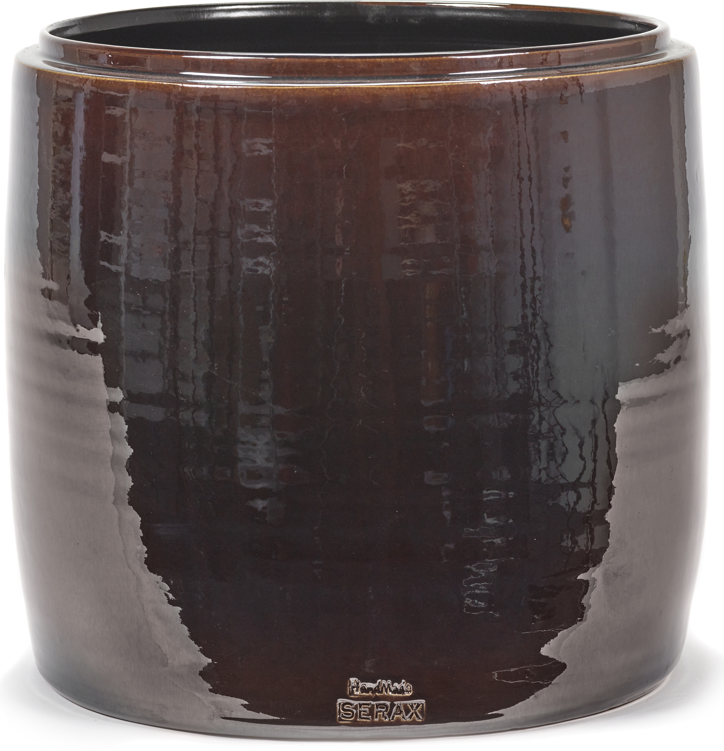 Osłonka na doniczkę Glazed Shades 34 cm brązowa