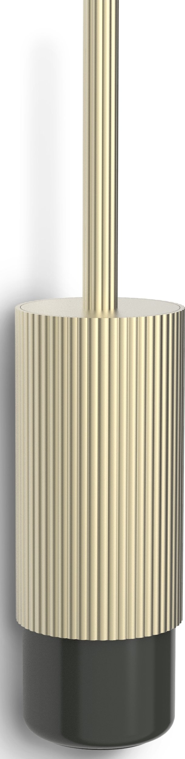 Szczotka do WC Of Line złota ścienna z czarną podstawą