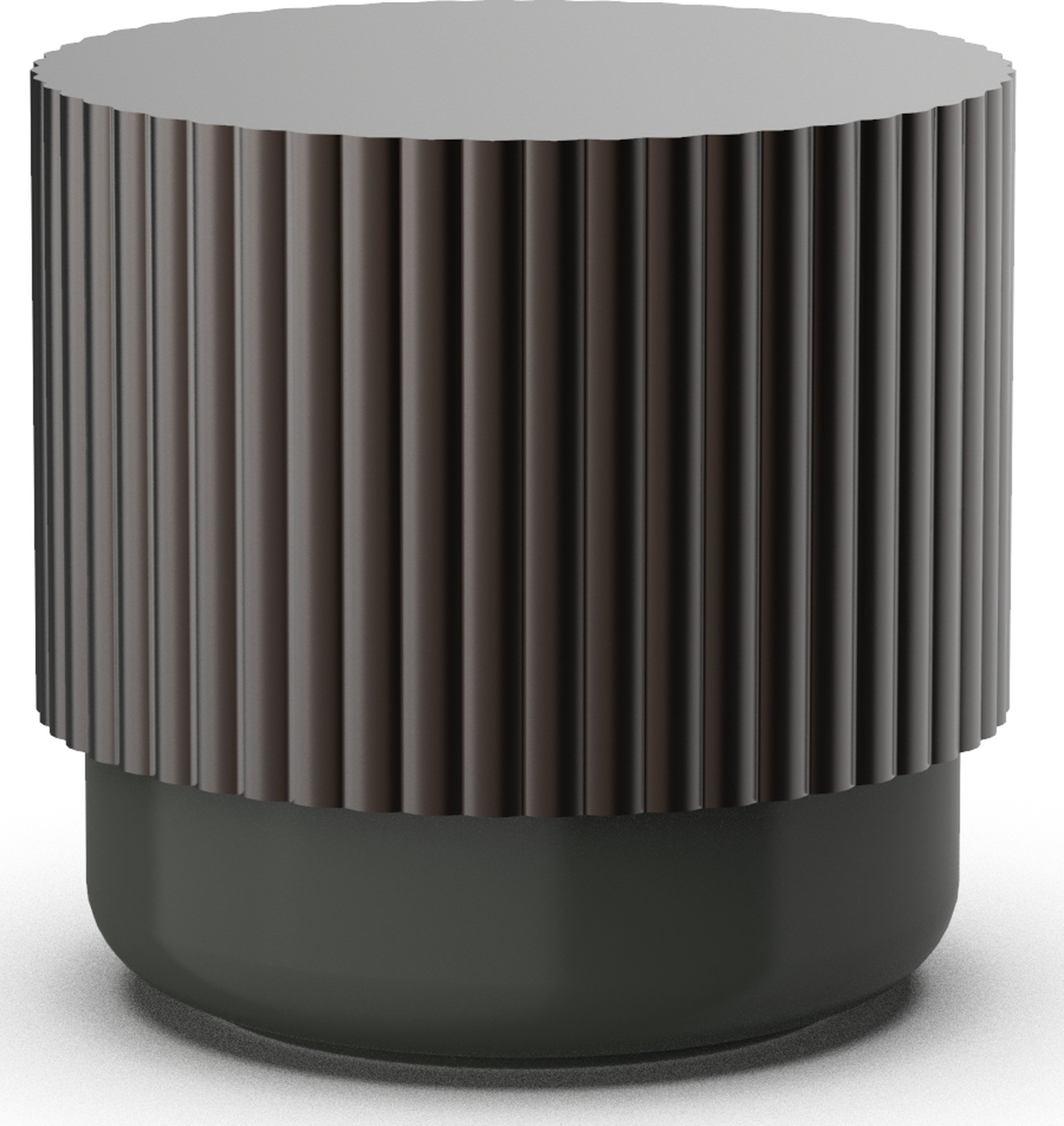 Pojemnik łazienkowy Of Line 10 cm czarny z brązową pokrywką