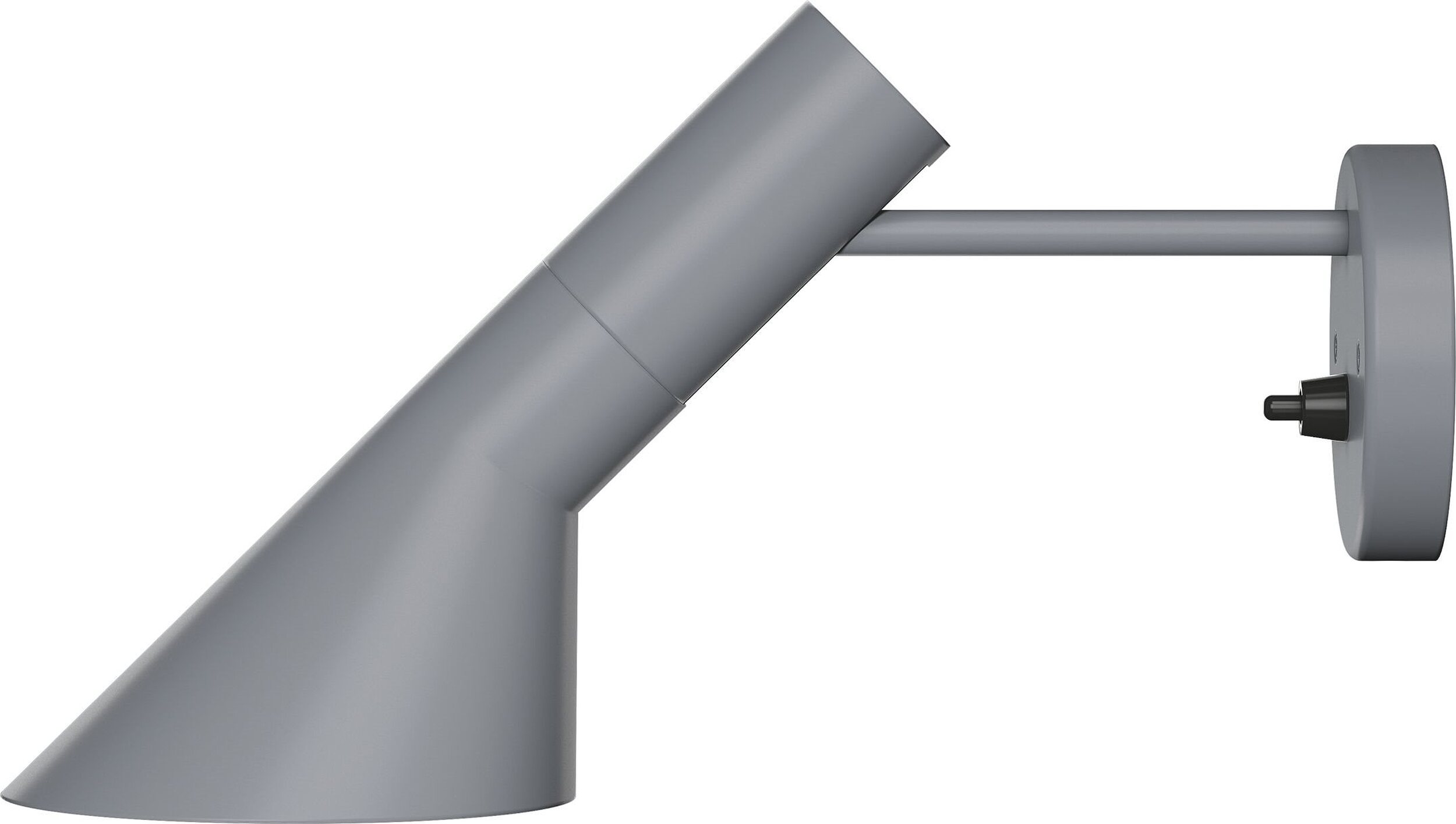 Kinkiet AJ ciemnoszary z włącznikiem, bez widocznego kabla