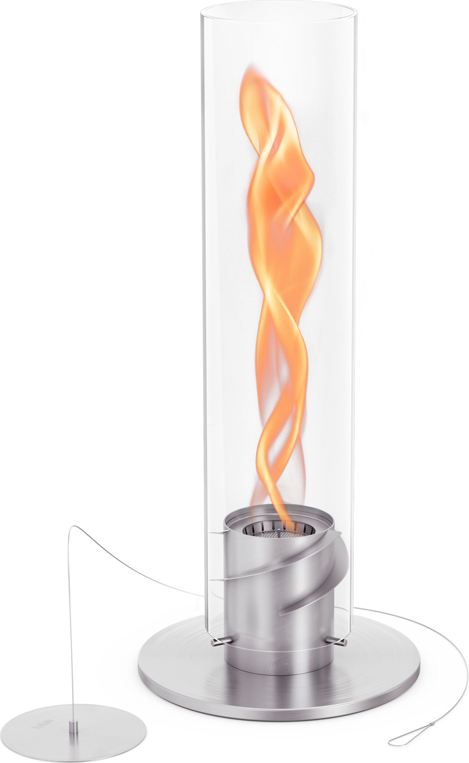 Latarnia Spin II duża srebrna z podstawą