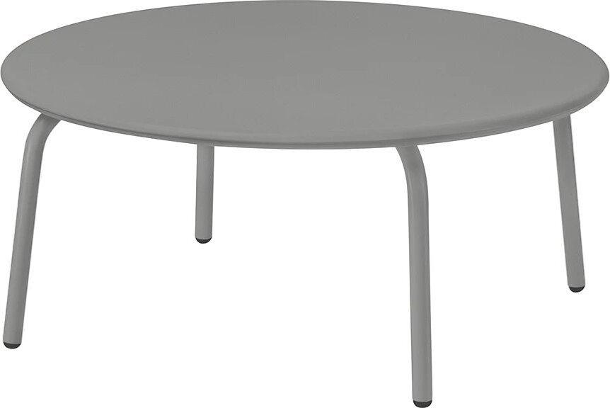 Stolik ogrodowy Yua okrągły niski ciemnoszary