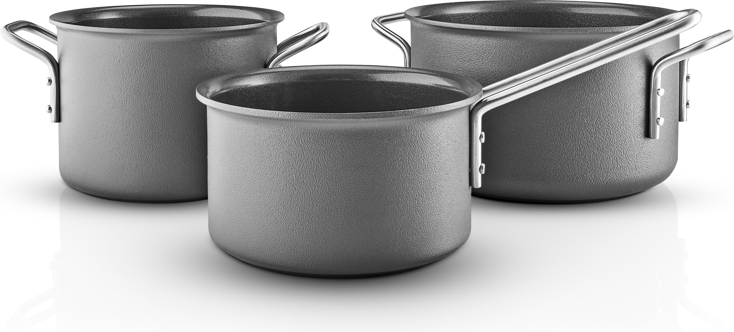 Zestaw garnków Grey Line z rondlem z powłoką Slip-Let 3 el.