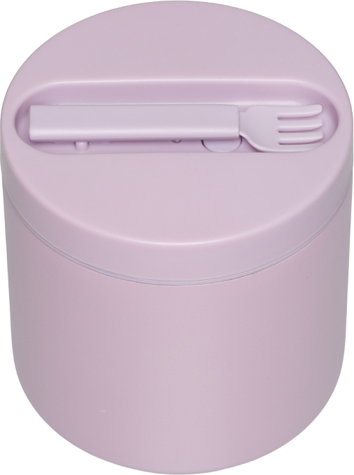 Lunchbox termiczny To Go duży lawendowy z widelcem 2 el.