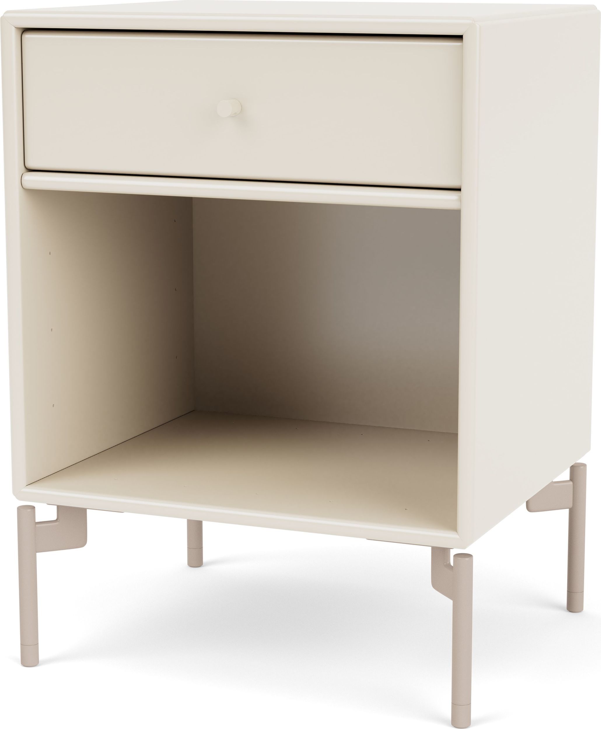 Szafka nocna Dream jasnobeżowa na beżowych nogach