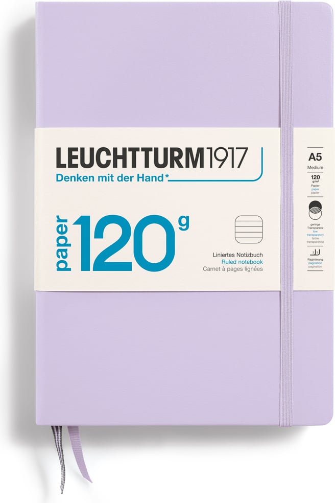 Notes w linię w twardej oprawie Edition 120 A5 203 strony liliowy 120 g/m²