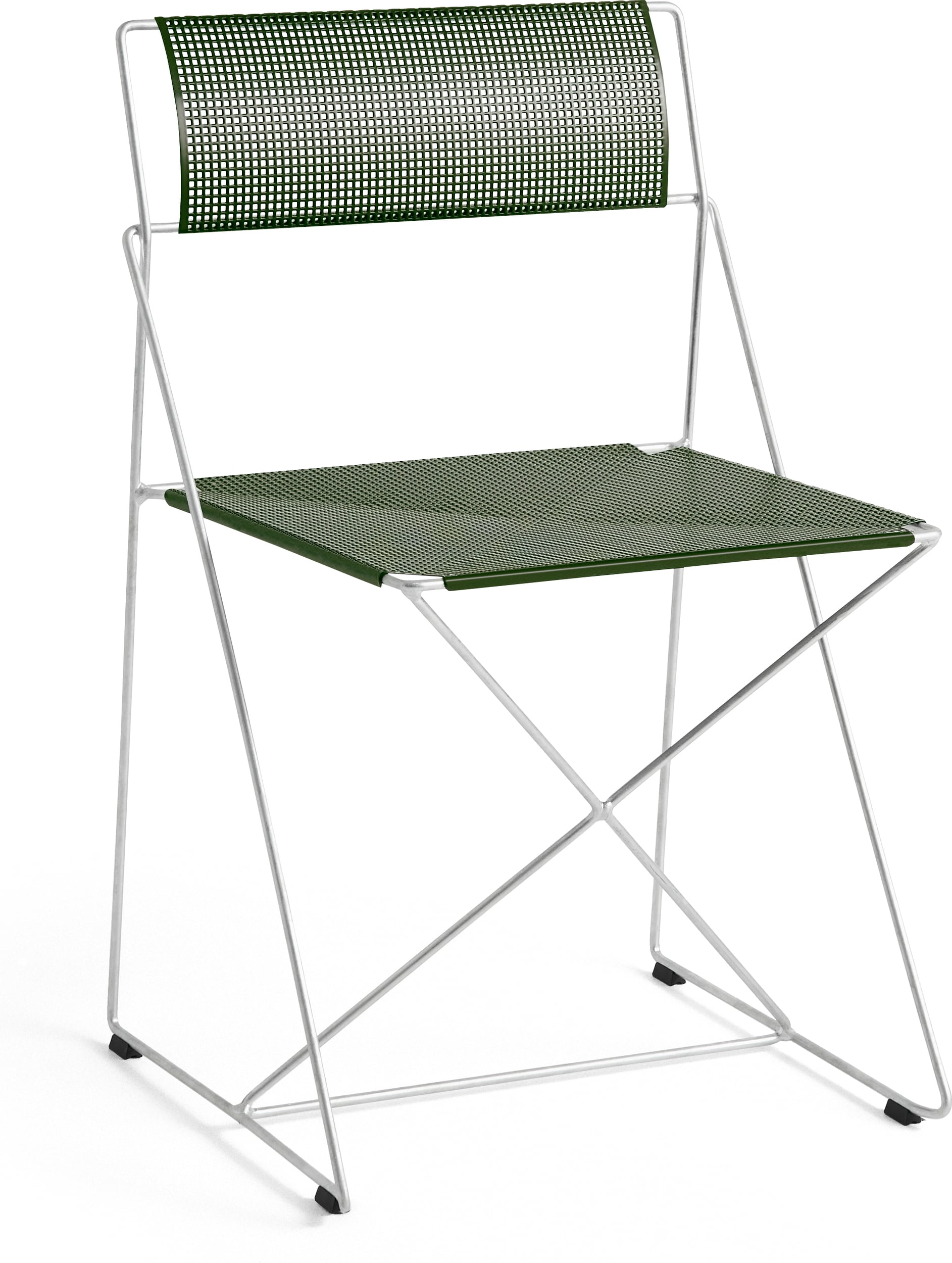 Krzesło składane X-Line Hot Galvanised Base 2.0 leśna zieleń