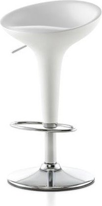 Stołek barowy Bombo regulowana wysokość biały