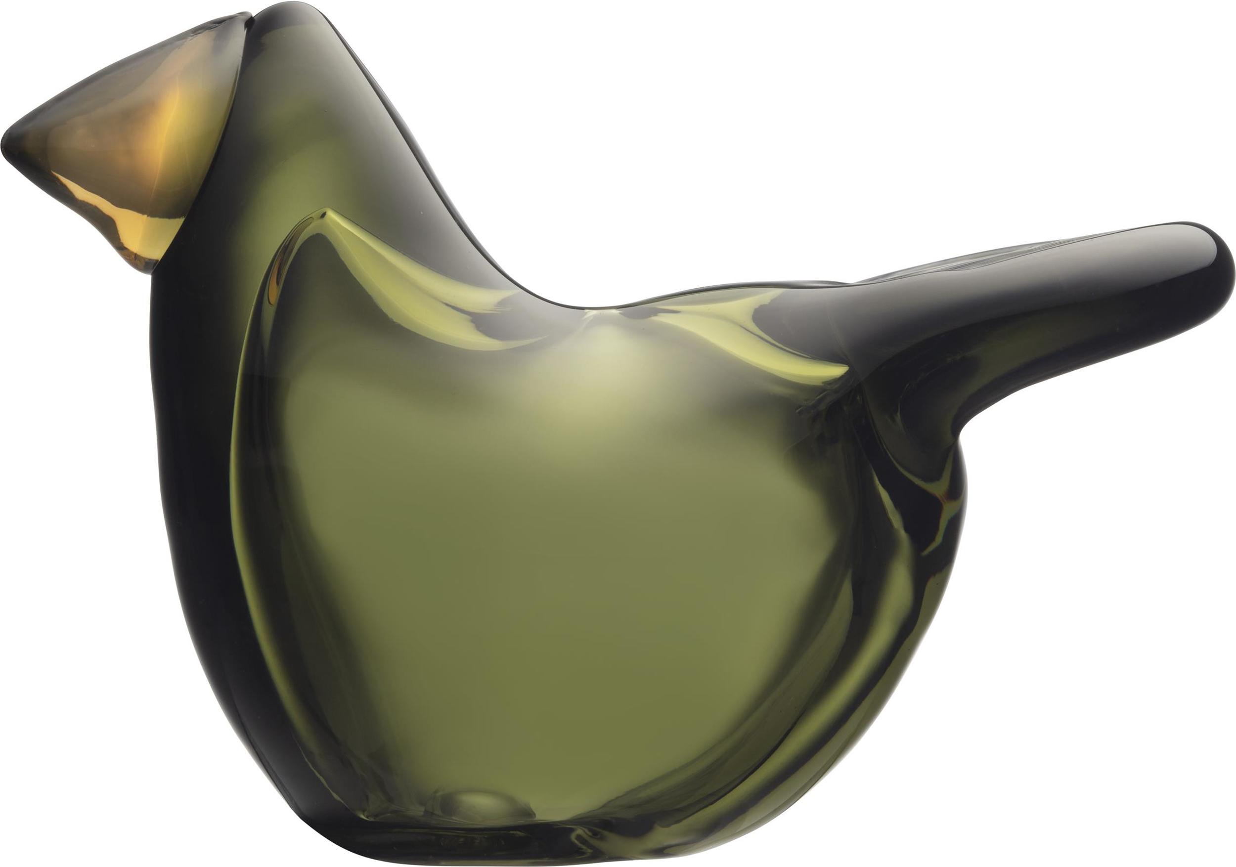 Dekoracja Flycatcher zielona szklana