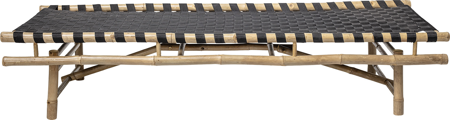 Leżanka Vida czarna bambusowa