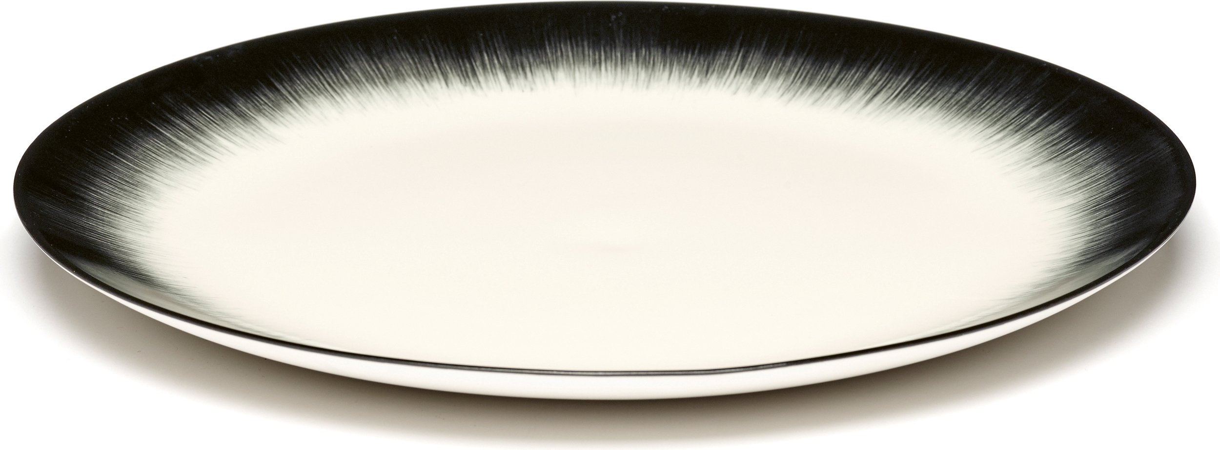 Talerz obiadowy Dé 4 28 cm czarno-biały