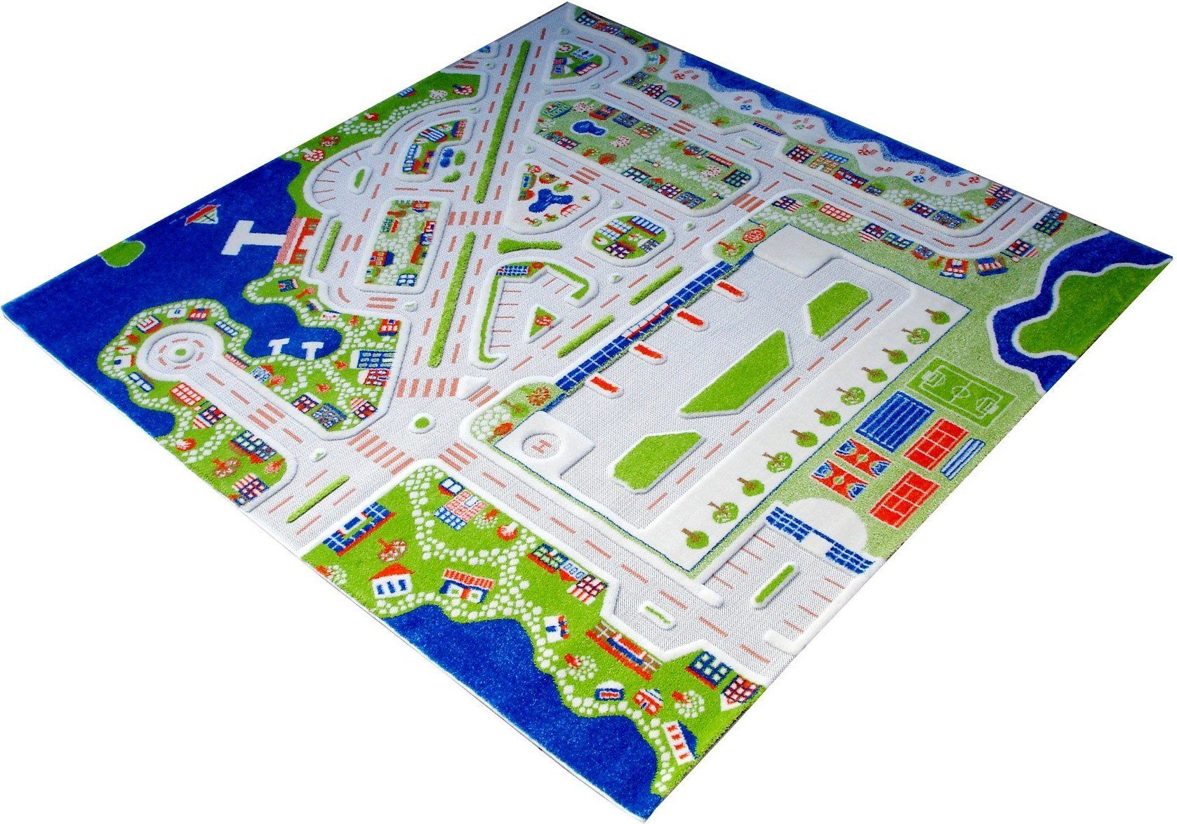 Dywan Miasto Portowe 3D 200 x 200 cm