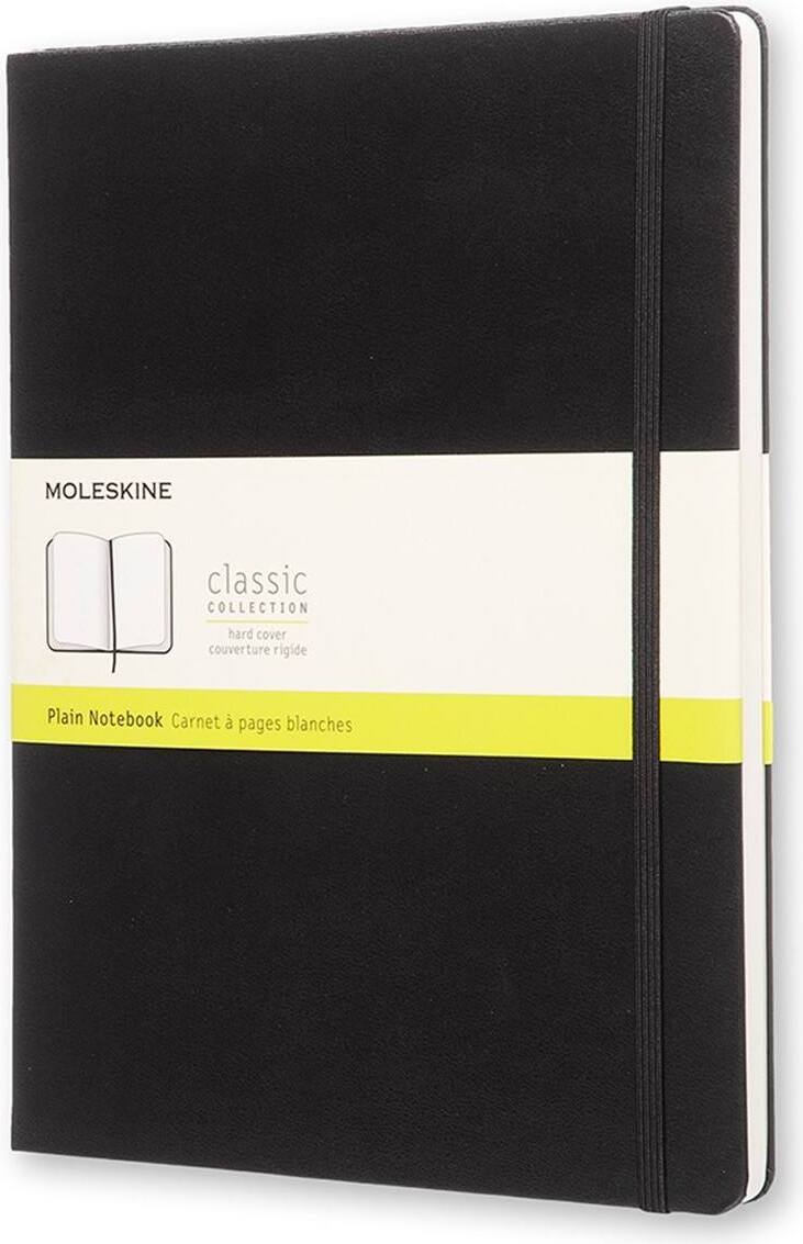 Notes gładki Moleskine XL czarny w twardej oprawie