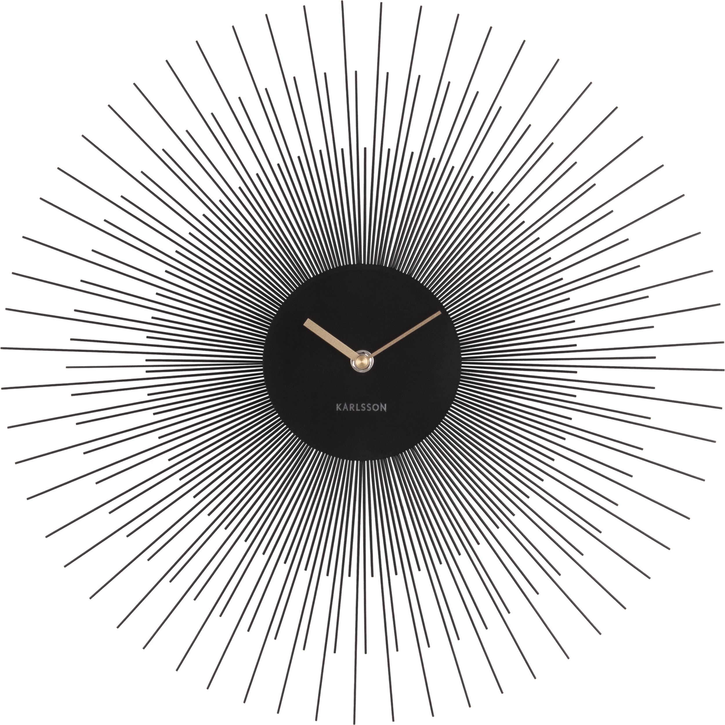 Zegar ścienny Peony mały czarny