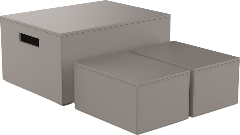 Pudełka do przechowywania Brownie taupe 3 szt.