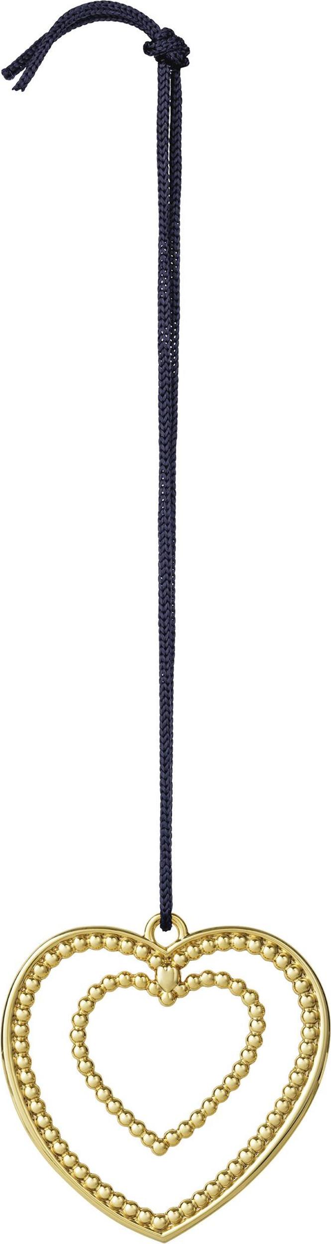 Dekoracja choinkowa Karen Blixen serce z kulek 7 cm złota