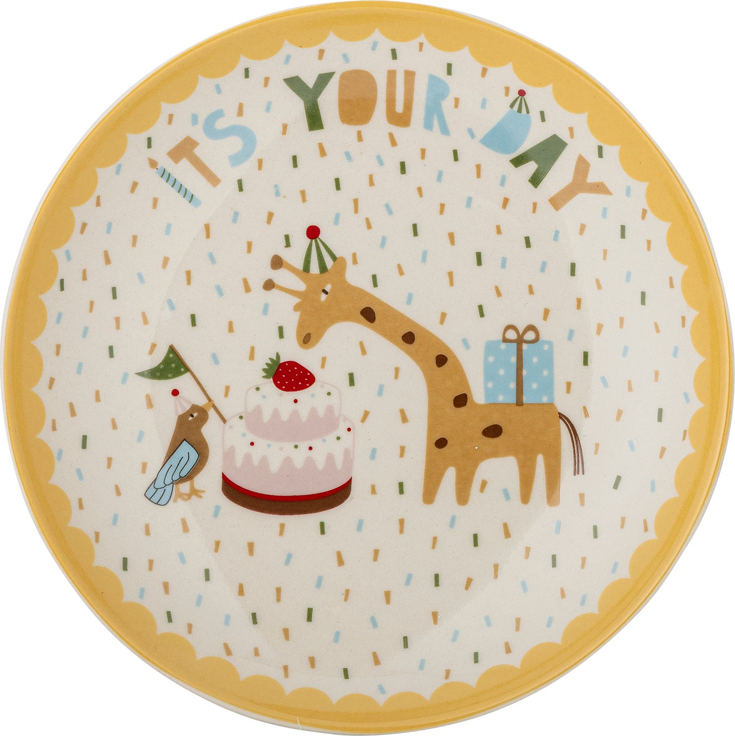 Talerz dziecięcy Celebrate 16 cm żółty