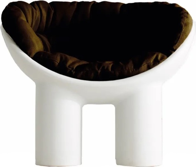 Poduszka na fotel Roly Poly brązowa